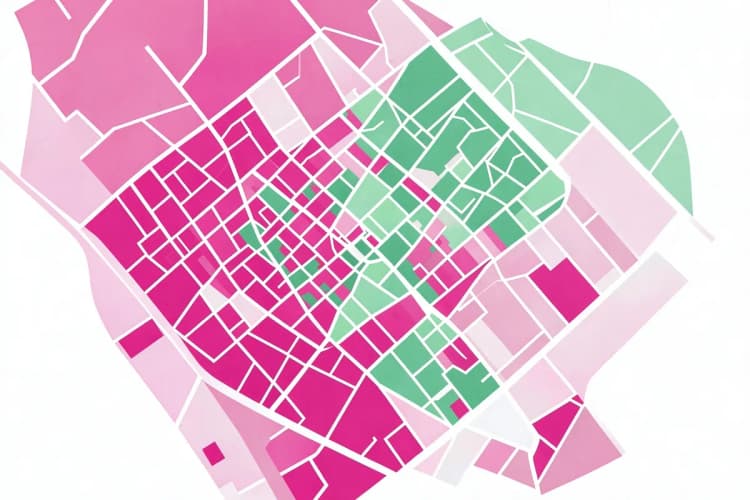 Mapa de Campinas destacando áreas de desenvolvimento urbano e loteamentos planejados