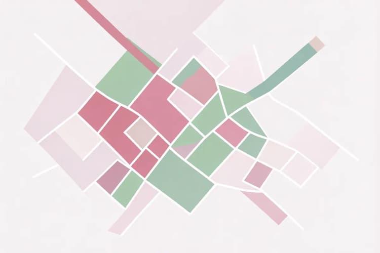 Mapa de Sorocaba destacando diferentes bairros e vias de acesso